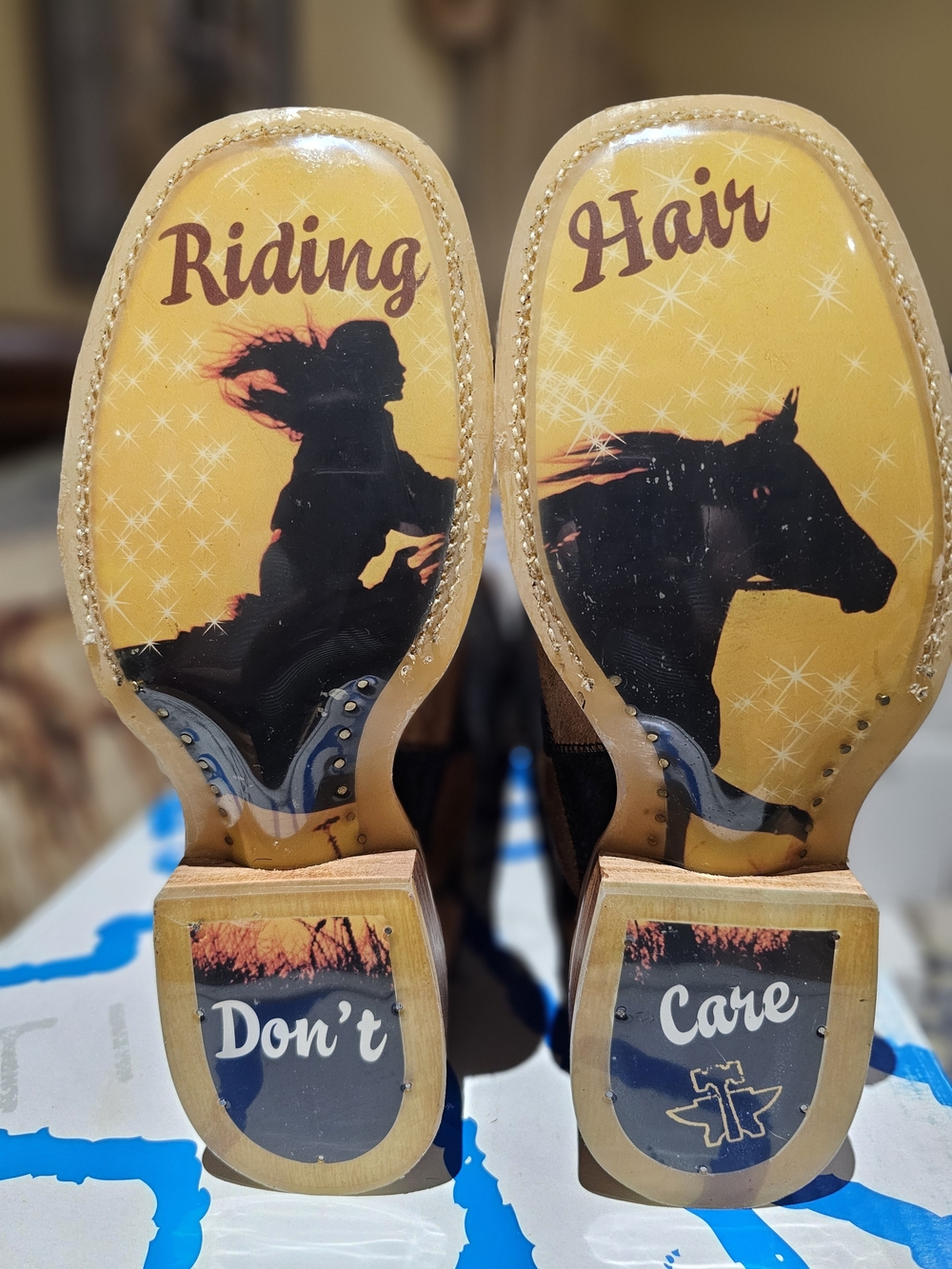 Women Tin Haul 'Fuzzy Wuzzy' Hair-On-Hide Western Western Boots, NIB - Picture 6 of 10